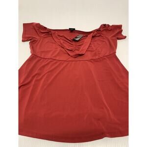 New Torrid Blouse Short Sleeve Brown 1 Women's Was $36.90 A1